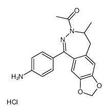 1-(4-Aminophenyl)-3-acetyl-4-methyl-7,8-methylene-dioxy-3,4-dihydro-5H-2,3-benzodiazepine structure