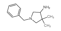 1-苄基-4,4-二甲基吡咯烷-3-胺结构式