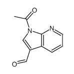 1-乙酰-1H-吡咯并[2,3-b]吡啶-3-乙醛结构式