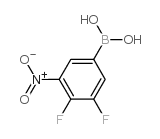 3,4-二氟-5-硝基苯硼酸结构式