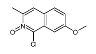 1-chloro-7-methoxy-3-methyl-2-oxidoisoquinolin-2-ium结构式
