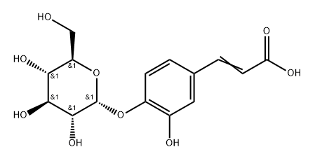 咖啡酸4-O-葡萄糖苷结构式