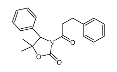 (4S)-5,5-dimethyl-4-phenyl-3-(3-phenylpropanoyl)-1,3-oxazolidin-2-one结构式