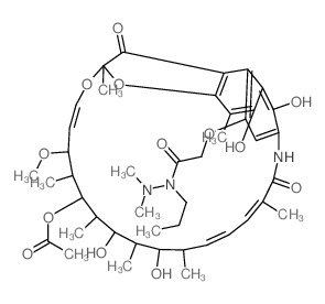 Rifamycin, 4-O-[2- (2,2-dimethyl-1-propylhydrazino)-2-oxoethyl]-结构式