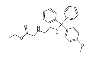 (2-{[(4-Methoxy-phenyl)-diphenyl-methyl]-amino}-ethylamino)-acetic acid ethyl ester结构式