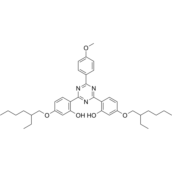 双乙基己氧基苯酚甲氧基苯三嗪结构式