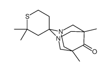 2',2',5,7-Tetramethyl-6-oxospiro(1,3-diazaadamantane-2,4'-tetrahydrothiopyrane) Structure