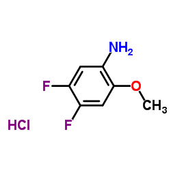 4,5-Difluoro-2-methoxyaniline hydrochloride (1:1) Structure