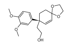 (R)-2-(8-(3,4-dimethoxyphenyl)-1,4-dioxaspiro[4.5]dec-6-en-8-yl)ethan-1-ol结构式