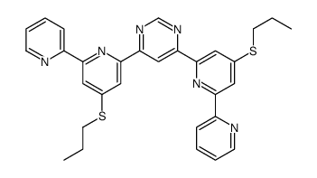 4,6-bis(4-propylsulfanyl-6-pyridin-2-ylpyridin-2-yl)pyrimidine Structure
