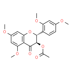 trans-3-Hydroxy-2',4'5,7-tetramethoxy-3-flavanone acetate结构式