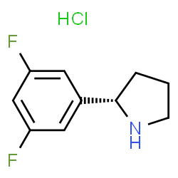 (S)-2-(3,5-二氟苯基)吡咯烷盐酸盐结构式