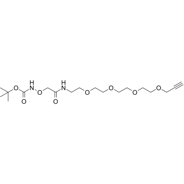 Boc-aminooxy-amide-PEG4-propargyl Structure