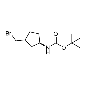((1R)-3-(溴甲基)环戊基)氨基甲酸叔丁酯结构式