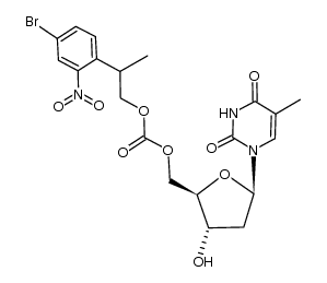thymidine 5'-[2-(4-bromo-2-nitrophenyl)propyl carbonate]结构式
