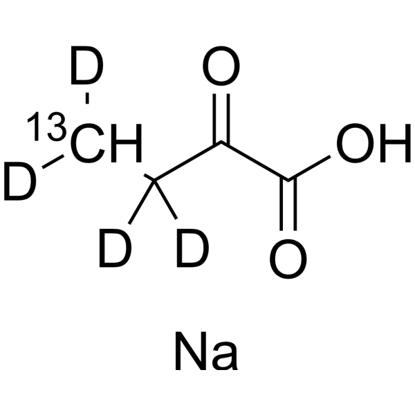 Sodium 2-oxobutanoate-13C,d4结构式