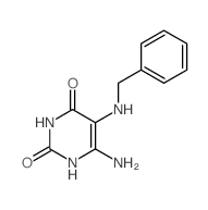 2,4(1H,3H)-Pyrimidinedione,6-amino-5-[(phenylmethyl)amino]-结构式
