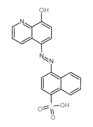 4-(8-羟基喹啉-5-偶氮)萘磺酸结构式