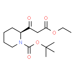 (2S)-1-BOC-BETA-OXO-2-PIPERIDINEPROPANOIC ACID ETHYL ESTER结构式