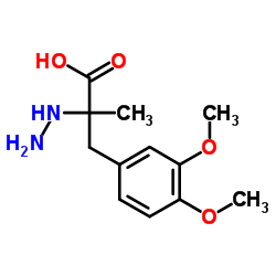 DL-3-(3,4-Dimethoxyphenyl)-2-methyl-2-hydrazine propionic acid Structure