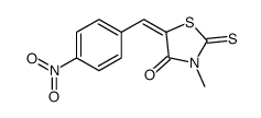 3-甲基-5-[1-(4-硝基苯基)-(z)-亚甲基]-2-硫氧代噻唑烷-4-酮结构式