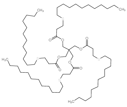 2,2-Bis[[3-(dodecylthio)-1-oxopropoxy]methyl]propane-1,3-diyl bis[3-(dodecylthio)propionate] structure