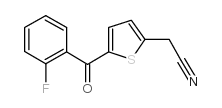 2-(5-(2-氟苯甲酰基)噻吩-2-基)乙腈结构式