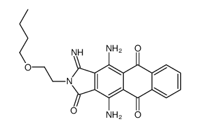 4,11-diamino-2-(2-butoxyethyl)-2,3-dihydro-3-imino-1H-naphth[2,3-f]isoindole-1,5,10-trione结构式