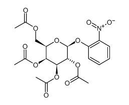 邻硝基苯基 2,3,4,6-四-O-乙酰基-BETA-D-吡喃半乳糖苷结构式