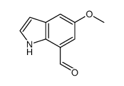 1H-Indole-7-carboxaldehyde,5-methoxy-(9CI) Structure