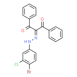 2-[(4-Bromo-3-chlorophenyl)hydrazono]-1,3-diphenyl-1,3-propanedione结构式