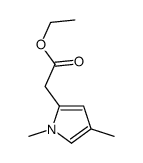 ethyl 1,4-dimethyl-1H-pyrrole-2-acetate结构式