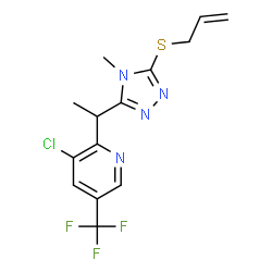2-(1-[5-(ALLYLSULFANYL)-4-METHYL-4H-1,2,4-TRIAZOL-3-YL]ETHYL)-3-CHLORO-5-(TRIFLUOROMETHYL)PYRIDINE结构式