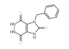 2H-Imidazo[4,5-d]pyridazine-2-thione, 1,3-dihydro-4,7-dimercapto-1-(phenylmethyl)- Structure