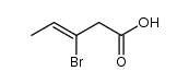 (Z)-3-Bromo-3-pentenoic acid Structure