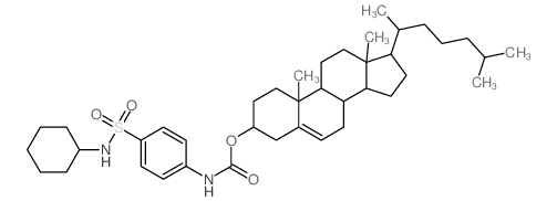Cholest-5-en-3-ol (3b)-,[4-[(cyclohexylamino)sulfonyl]phenyl]carbamate (9CI) structure