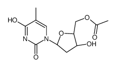 [(2R,3S,5R)-3-hydroxy-5-(5-methyl-2,4-dioxopyrimidin-1-yl)oxolan-2-yl]methyl acetate Structure
