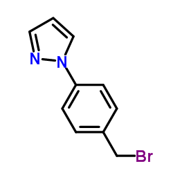 1-[4-(溴甲基)苯基]-1H-吡唑结构式