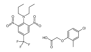 2-(4-chloro-2-methylphenoxy)acetic acid,2,6-dinitro-N,N-dipropyl-4-(trifluoromethyl)aniline Structure