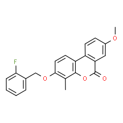 3-[(2-fluorophenyl)methoxy]-8-methoxy-4-methylbenzo[c]chromen-6-one picture