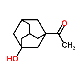 1-acetyl-3-hydroxyadamantane structure
