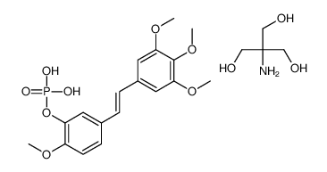 2-amino-2-(hydroxymethyl)propane-1,3-diol,[2-methoxy-5-[(Z)-2-(3,4,5-trimethoxyphenyl)ethenyl]phenyl] dihydrogen phosphate结构式