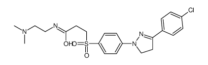 3-[[4-[3-(4-氯苯基)-4,5-二氢-1H-吡唑-1-基]苯基]磺酰]-N-[2-(二甲氨基)乙基]丙酰胺结构式