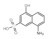 5-氨基-1-萘酚-3-磺酸水合物结构式