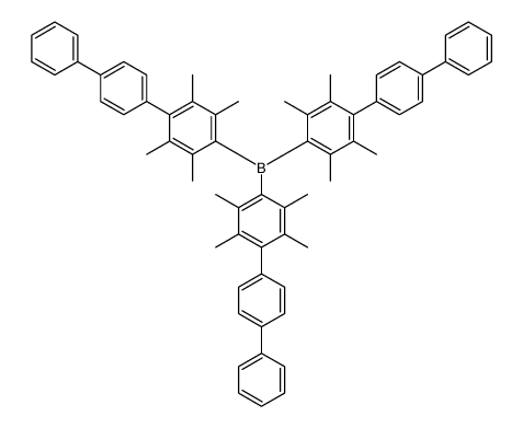 tris[2,3,5,6-tetramethyl-4-(4-phenylphenyl)phenyl]borane Structure