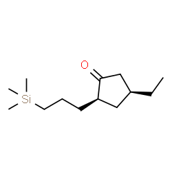 Cyclopentanone, 4-ethyl-2-[3-(trimethylsilyl)propyl]-, (2R,4S)-rel- (9CI)结构式