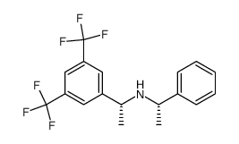 (R)-1-(3,5-bis(trifluoromethyl)phenyl)-N-((S)-1-phenylethyl)ethan-1-amine Structure