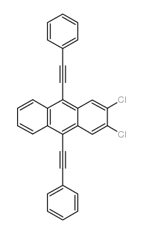 2,3-二氯-9,10-双(苯基乙炔)蒽结构式