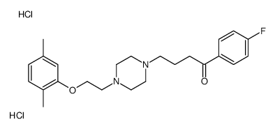 4-[4-[2-(2,5-dimethylphenoxy)ethyl]piperazin-1-yl]-1-(4-fluorophenyl)butan-1-one,dihydrochloride Structure