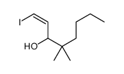 1-iodo-4,4-dimethyloct-1-en-3-ol Structure